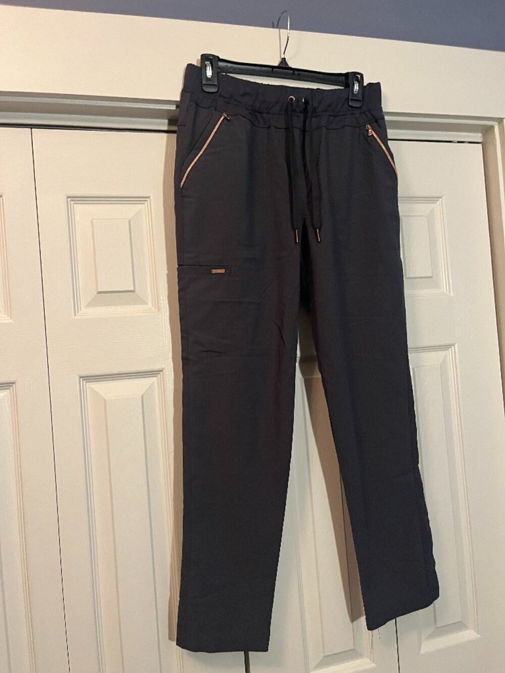 Cherokee Statement Women Scrubs Pant Mid Rise Tapered Leg Drawstring CK055